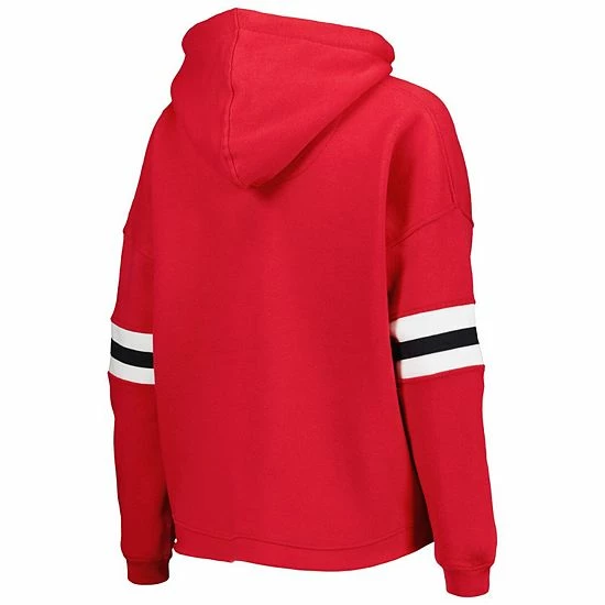 Coupon ๐ Unbranded ๐ฉ Women's Pressbox Crimson Oklahoma Sooners Super Pennant Pullover Hoodie โจ - Image 4