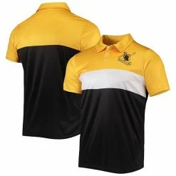 Best Sale 😉 Unbranded Men's FOCO Gold/Black Pittsburgh Steelers Retro Colorblock Polo 🔥