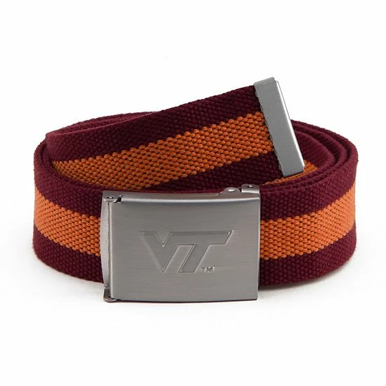 Promo ✔️ Unbranded Men's Virginia Tech Hokies Fabric Belt ⭐