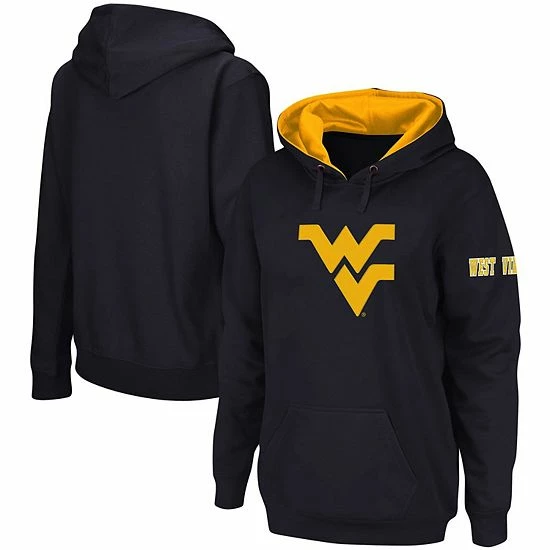 Best Pirce โ Unbranded ๐ฉ Women's Navy West Virginia Mountaineers Team Big Logo Pullover Hoodie โ