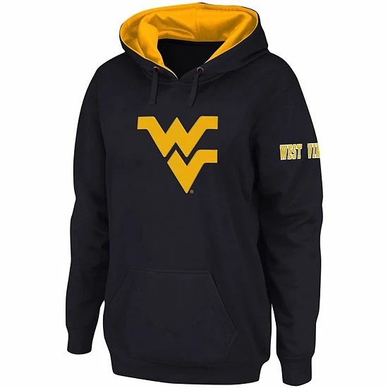 Best Pirce โ Unbranded ๐ฉ Women's Navy West Virginia Mountaineers Team Big Logo Pullover Hoodie โ - Image 3