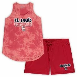Outlet 🔥 Unbranded 👩 Women's Concepts Sport Red St. Louis Cardinals Plus Size Cloud Tank Top & Shorts Sleep Set 🛒
