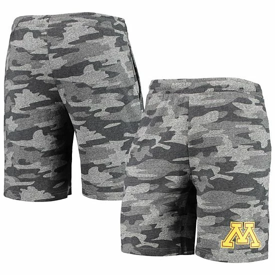 Hot Sale 🤩 Unbranded Men's Concepts Sport Charcoal/Gray Minnesota Golden Gophers Camo Backup Terry Jam Lounge Shorts ✔️ - Image 2