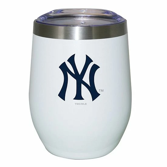Cheap 🎁 Unbranded New York Yankees 12oz. Logo Stemless Tumbler 🥰