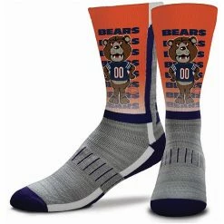 Best deal ✨ Unbranded Youth For Bare Feet Chicago Bears Mascot V-Curve Crew 🧦 Socks 👏