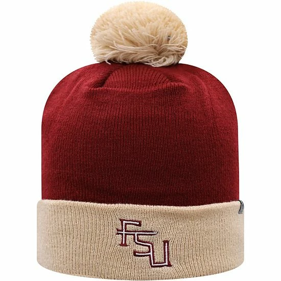 Best deal ๐ Unbranded Men's Top Of The World Garnet/Gold Florida State Seminoles Core 2-Tone Cuffed Knit Hat With Pom ๐ - Image 3