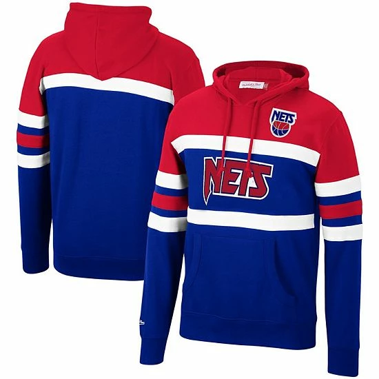 Best reviews of 🥰 Unbranded Men's Mitchell & Ness Red/Royal New Jersey Nets Head Coach Pullover Hoodie 🔔 - Image 2
