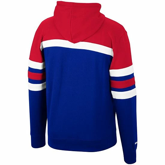 Best reviews of 🥰 Unbranded Men's Mitchell & Ness Red/Royal New Jersey Nets Head Coach Pullover Hoodie 🔔 - Image 4