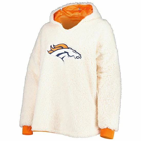 Best deal ✔️ Unbranded 👩 Women's FOCO Orange/White Denver Broncos Repeat Print Reversible Hoodeez ⌛ - Image 5
