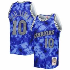 Best Sale 🔔 Unbranded Men's Mitchell & Ness Tim Hardaway Blue Golden State Warriors 1990-91 Galaxy Swingman Jersey 🎉