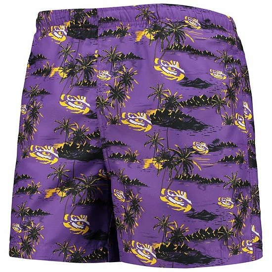 Discount 👏 Unbranded Men's FOCO Purple LSU Tigers Island Palm Swim Trunks ✨ - Image 3