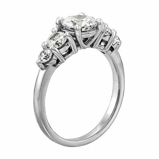 Top 10 🔥 Unbranded Sterling Silver Cubic Zirconia 5-Stone Ring 🔔 - Image 2