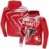 Top 10 🥰 Unbranded Men's NFL X Staple Red Atlanta Falcons All Over Print Pullover Hoodie 😉