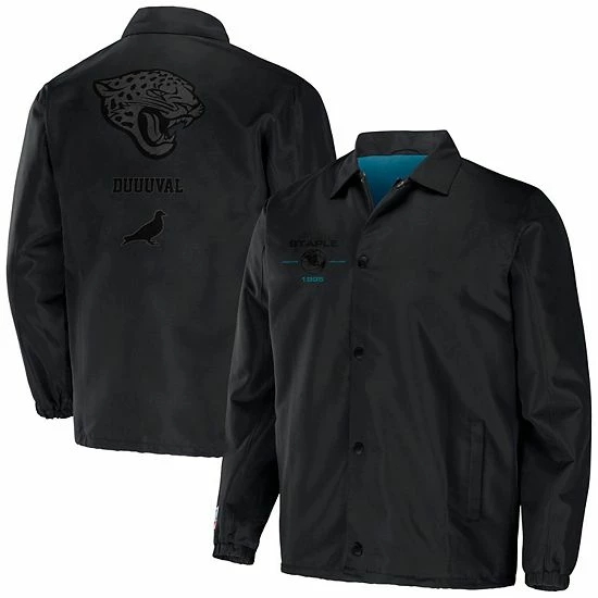 Brand new ✔️ Unbranded Men's NFL X Staple Black Jacksonville Jaguars Coaches Full-Snap Jacket ✔️