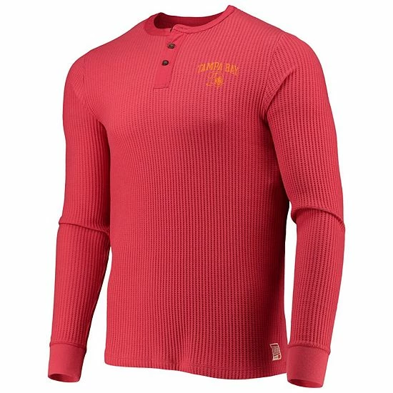 Cheap 💯 Unbranded Men's Junk Food Red Tampa Bay Buccaneers Thermal Henley Long Sleeve T-Shirt 🎉 - Image 3