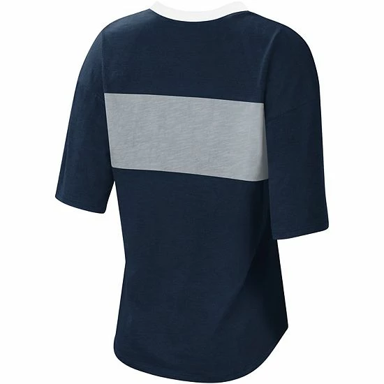 Outlet ๐ฏ Unbranded ๐ฉ Women's Touch Navy/Gray New York Yankees Lead Off Notch Neck T-Shirt ๐ - Image 4