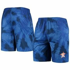 Hot Sale 🧨 Unbranded Men's FOCO Navy Houston Astros Tie-Dye Training Shorts 👏