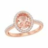 Best deal 🌟 Unbranded Sterling Silver Oval Morganite Cubic Zirconia Ring ✔️
