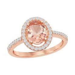Best deal 🌟 Unbranded Sterling Silver Oval Morganite Cubic Zirconia Ring ✔️