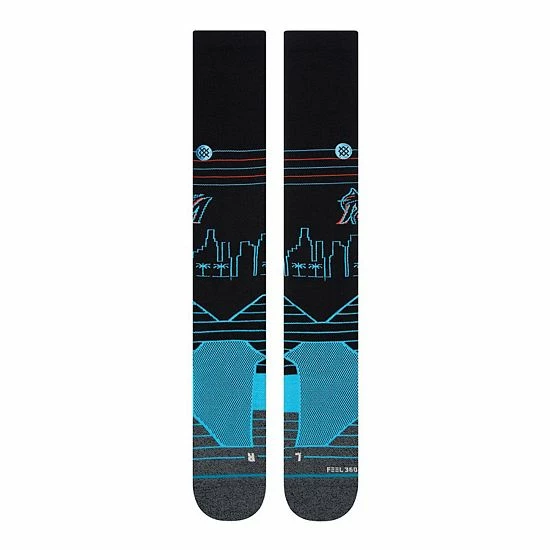 Wholesale 😍 Unbranded Men's Stance Miami Marlins Skyline Diamond Pro Team Tube 🧦 Socks ✔️ - Image 3