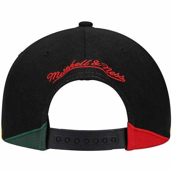 New ๐ Unbranded Men's Mitchell & Ness Black Philadelphia 76ers Black History Month Snapback Hat ๐งจ - Image 5