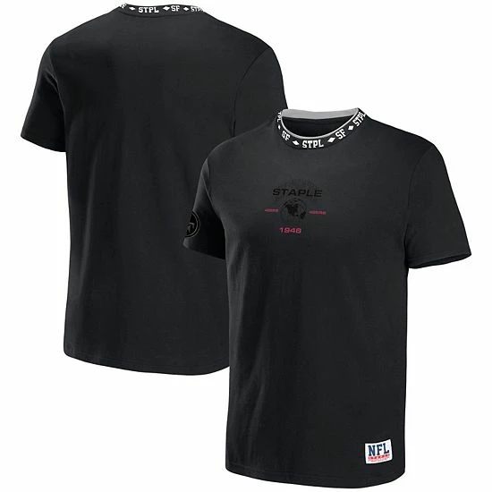 Best deal ⭐ Unbranded Men's NFL X Staple Black San Francisco 49ers Globe T-Shirt ✨
