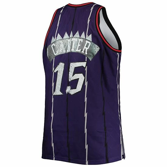 Brand new ๐ Unbranded Men's Mitchell & Ness Vince Carter Purple Toronto Raptors Big & Tall 1998-99 NBA 75th Anniversary Diamond Swingman Jersey โญ - Image 4