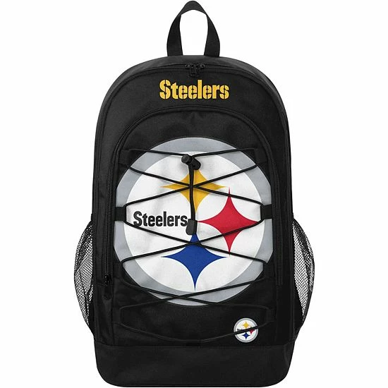 Best Pirce 👍 Unbranded FOCO Pittsburgh Steelers Big Logo Bungee 🎒 Backpack ❤️