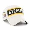 Cheap 🔥 Unbranded Men's '47 Cream Pittsburgh Steelers Crossroad MVP Adjustable Hat 🥰