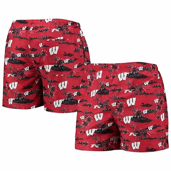 Top 10 โ Unbranded Men's FOCO Red Wisconsin Badgers Island Palm Swim Trunks ๐