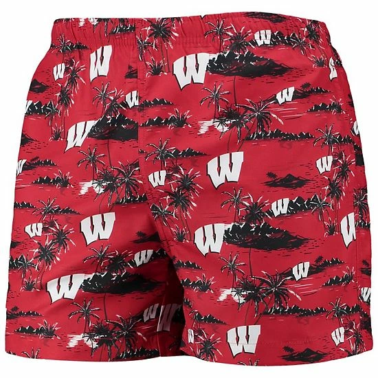 Top 10 โ Unbranded Men's FOCO Red Wisconsin Badgers Island Palm Swim Trunks ๐ - Image 3