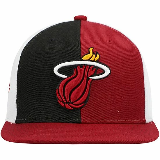 Brand new 👏 Unbranded Men's Mitchell & Ness Cardinal Miami Heat NBA 75th Anniversary What The? Snapback Hat 😀 - Image 3