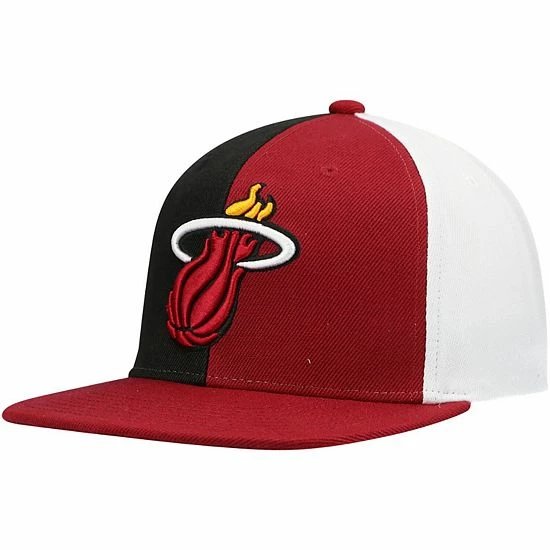 Brand new 👏 Unbranded Men's Mitchell & Ness Cardinal Miami Heat NBA 75th Anniversary What The? Snapback Hat 😀 - Image 4