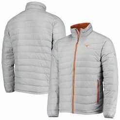 Cheap ❤️ Unbranded Men's Columbia Gray Texas Longhorns Powder Lite Omni-Heat Reflective Full-Zip Jacket ❤️