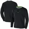 Outlet 🌟 Unbranded Men's NFL X Staple Black Seattle Seahawks Globe Crewneck Pullover 🛒