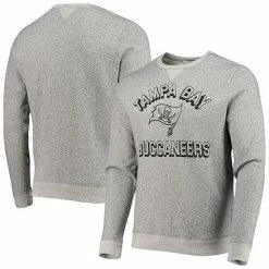Budget ✨ Unbranded Men's Junk Food Heathered Charcoal Tampa Bay Buccaneers Marled Crew Pullover Sweatshirt 💯
