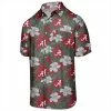 Best Sale 😉 Unbranded Men's Crimson Alabama Crimson Tide Floral Button-Up 👕 Shirt 🛒