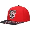 Hot Sale 🎁 Unbranded Men's Mitchell & Ness X Lids Red/Black New Jersey Nets Hardwood Classics Reload 3.0 Snapback Hat ⌛