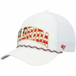 Cheapest 🧨 Unbranded Men's '47 White Florida Gators Stars And Stripes Flag Flutter Hitch Snapback Hat 🎉