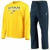 Outlet 😉 Unbranded Men's Concepts Sport Navy/Gold Utah Jazz Long Sleeve T-Shirt & Pants Sleep Set 🔔