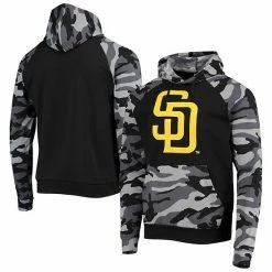 Best Sale ⭐ Unbranded Men's FOCO Black San Diego Padres Camo Raglan Pullover Hoodie 👍