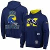 Cheap 🥰 Unbranded Men's Mitchell & Ness Navy Michigan Wolverines Team Origins Pullover Hoodie 🧨