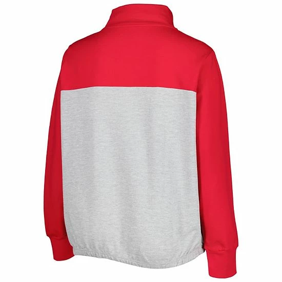Top 10 🥰 Unbranded 👩 Women's Heather Gray/Scarlet Ohio State Buckeyes Plus Size Sideline To Sideline Quarter-Zip Top 😀 - Image 4