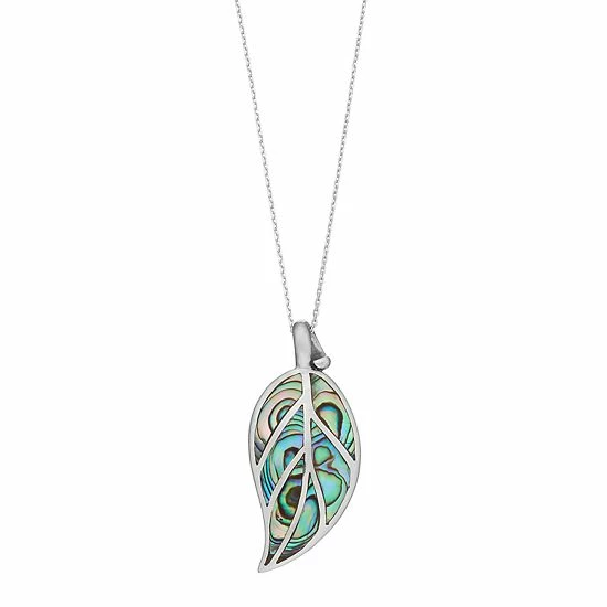 Best reviews of ✔️ Unbranded Sterling Silver Abalone Leaf Pendant Necklace 👍