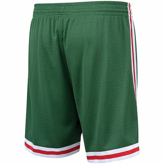 Best deal 👏 Unbranded Men's Mitchell & Ness Hunter Green Milwaukee Bucks Hardwood Classics Primary Logo Swingman Shorts 🥰 - Image 4