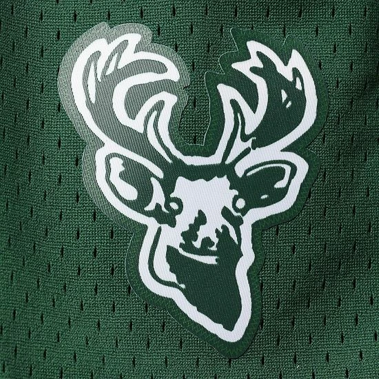 Best deal 👏 Unbranded Men's Mitchell & Ness Hunter Green Milwaukee Bucks Hardwood Classics Primary Logo Swingman Shorts 🥰 - Image 5
