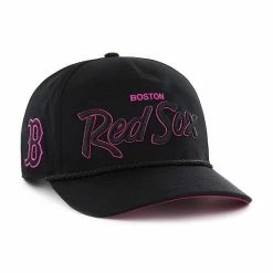 Flash Sale 🎉 Unbranded Men's '47 Black Boston Red Sox Hitch Orchid Undervisor Snapback Hat 😀