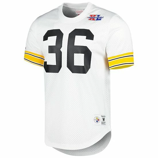 Budget ๐ Unbranded Men's Mitchell & Ness Jerome Bettis White Pittsburgh Steelers Retired Player Name & Number Mesh Top ๐ - Image 3