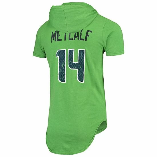 Promo 🤩 Unbranded Men's Majestic Threads DK Metcalf Neon Green Seattle Seahawks Player Name & Number Tri-Blend Hoodie T-Shirt 🔥 - Image 3