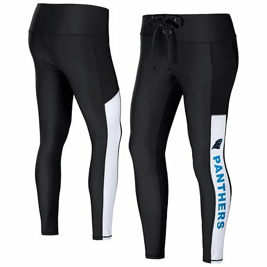 Cheapest 🔔 Unbranded 👩 Women's WEAR By Erin Andrews Black Carolina Panthers Leggings 🎁 - Image 2